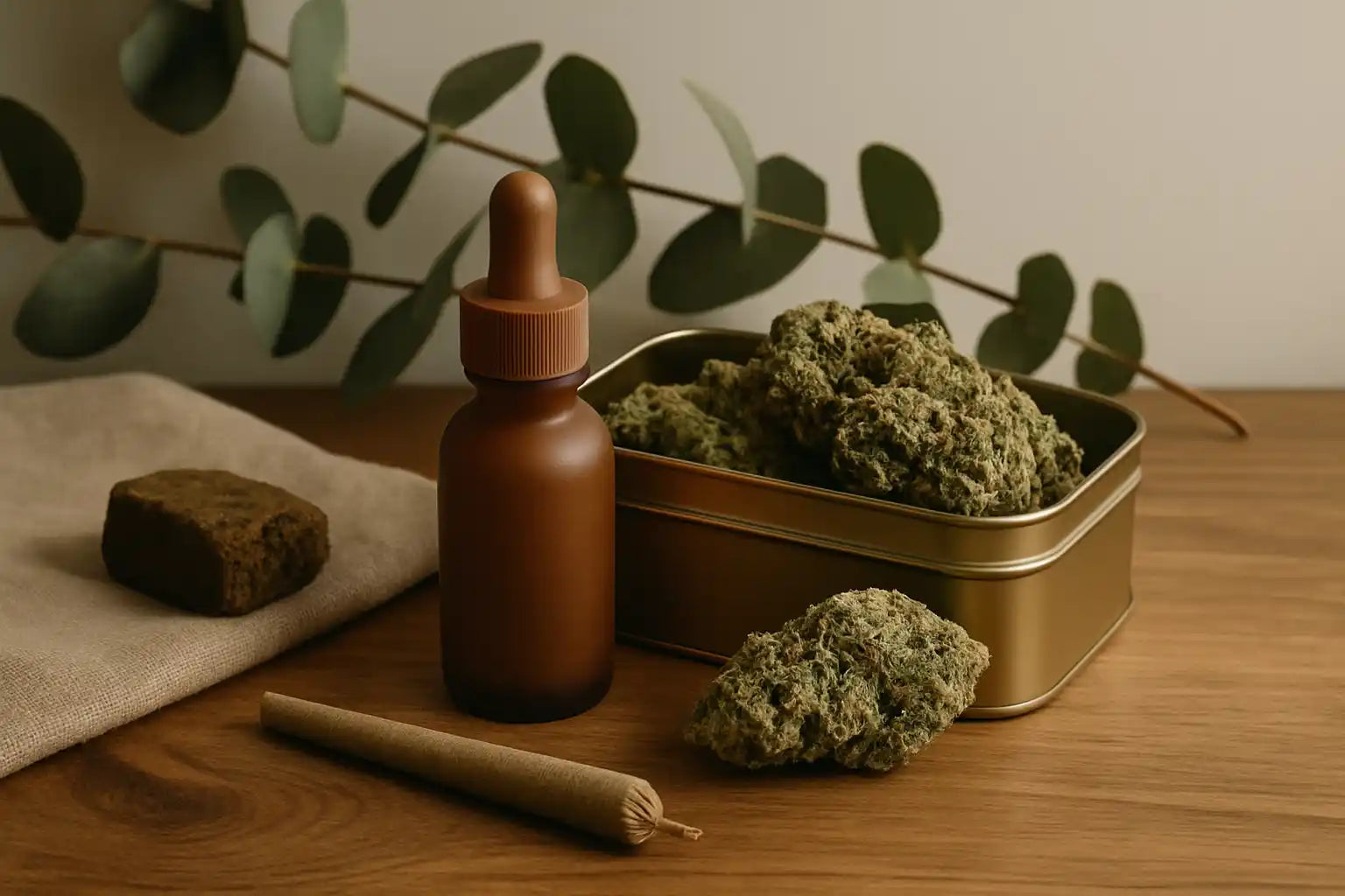 fleurs cannabis premium en présentation naturelle